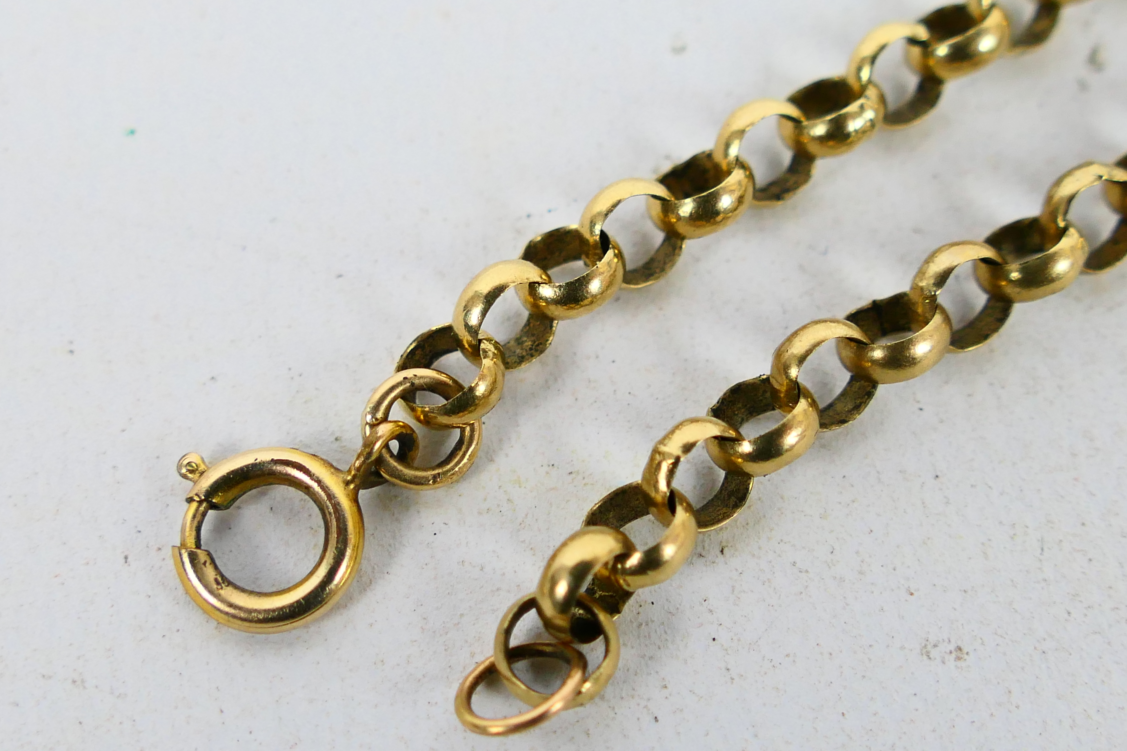 A 9ct yellow gold belcher link chain, 28 cm (l), approximately 10.6 grams. - Image 3 of 3