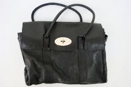 Mulberry - A Mulberry handbag, Bayswater Pebble in graphite, with tags (loose), 2 carry handles,