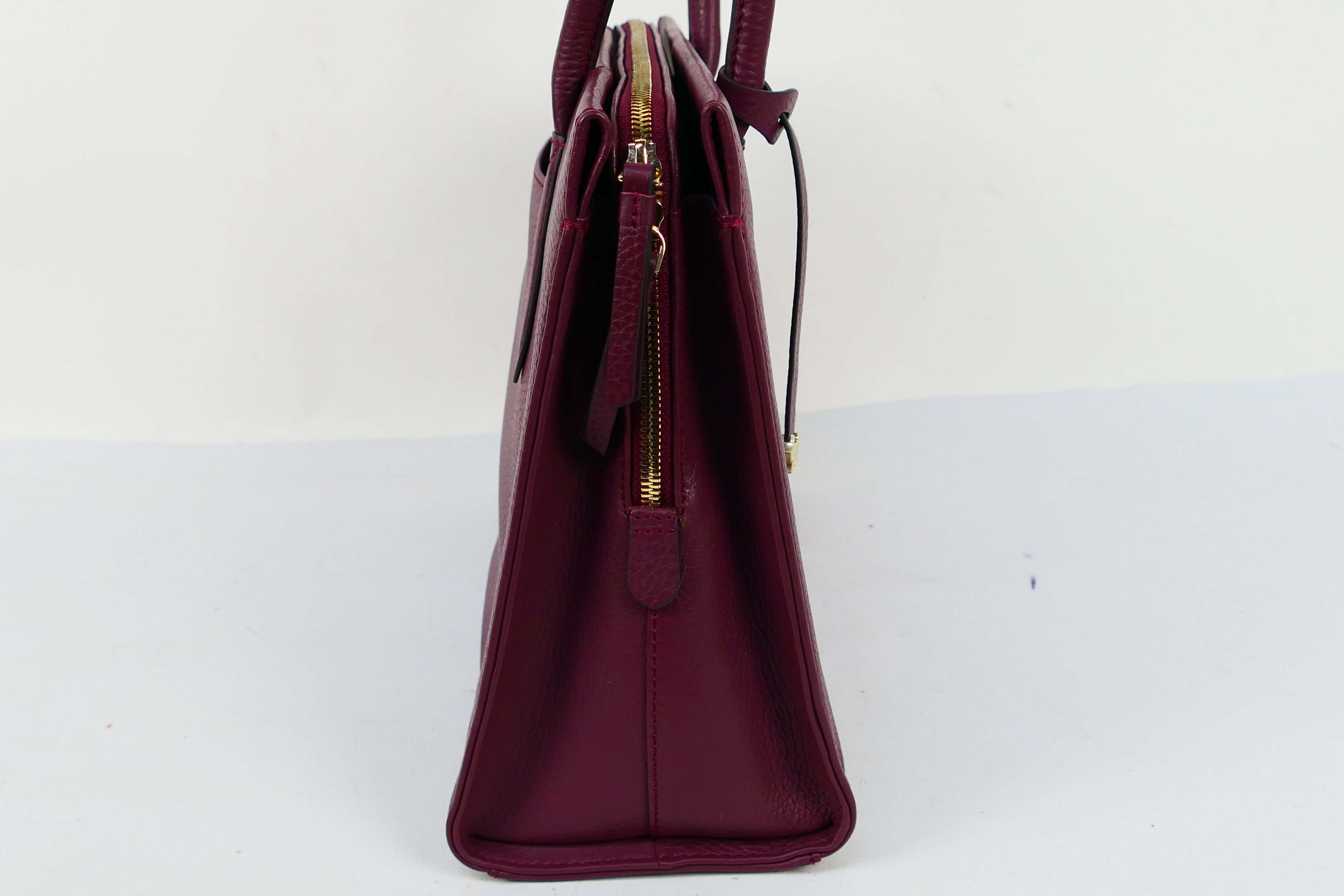 Radley - A purple Radley London leather handbag - Handbag has one interior zip pocket and two - Image 5 of 10