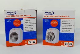 HayesUK - 2kw Upright Fan Heater. Two boxed #998772 2kw Upright Fan Heaters from HayesUK.