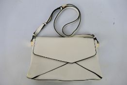 M And S - A white leather limited edition M And S shoulder bag - Bag has one inner zip pocket and