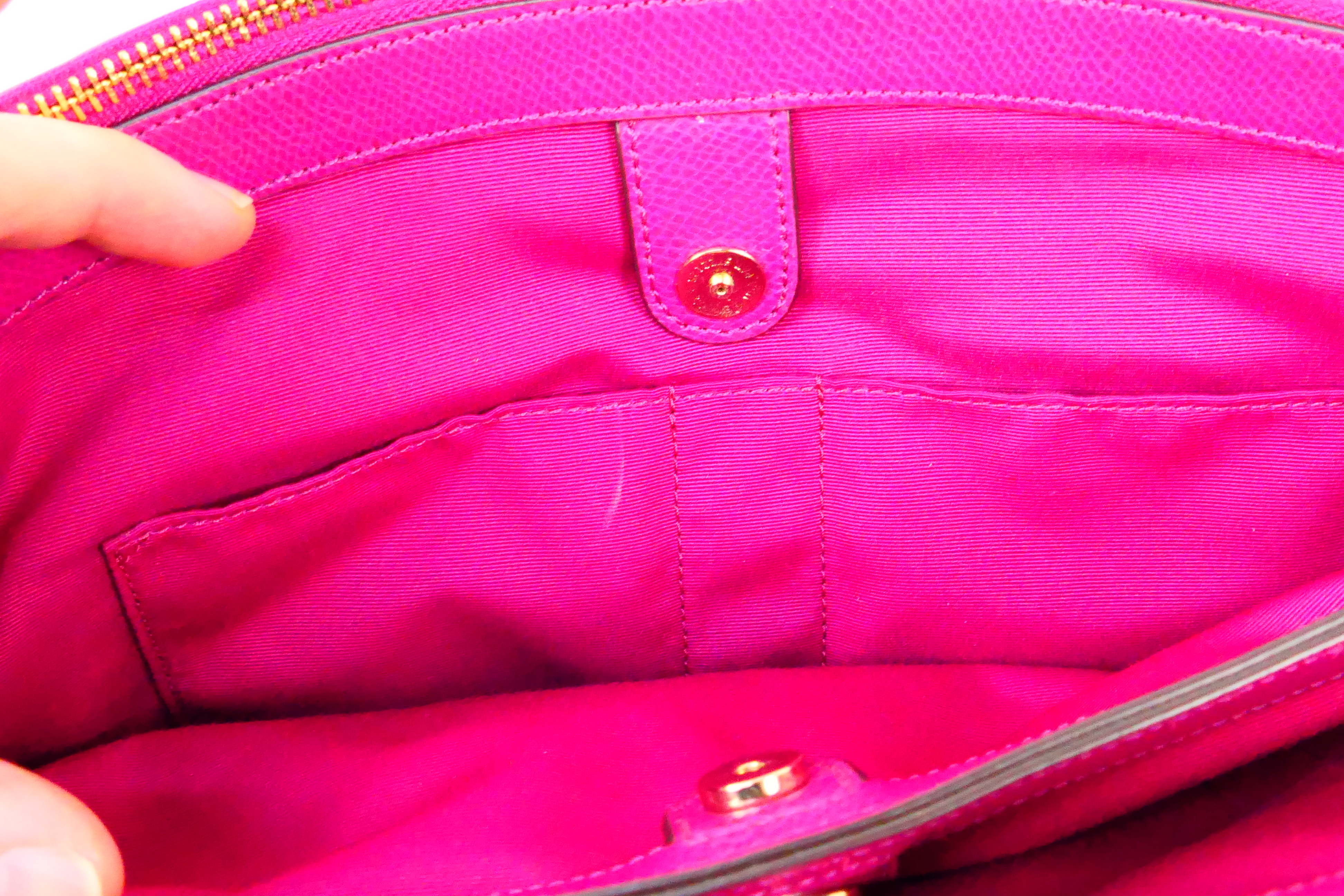 Coach New York - a Cerise Pink Coach handbag, labelled with makers mark, - Image 7 of 10