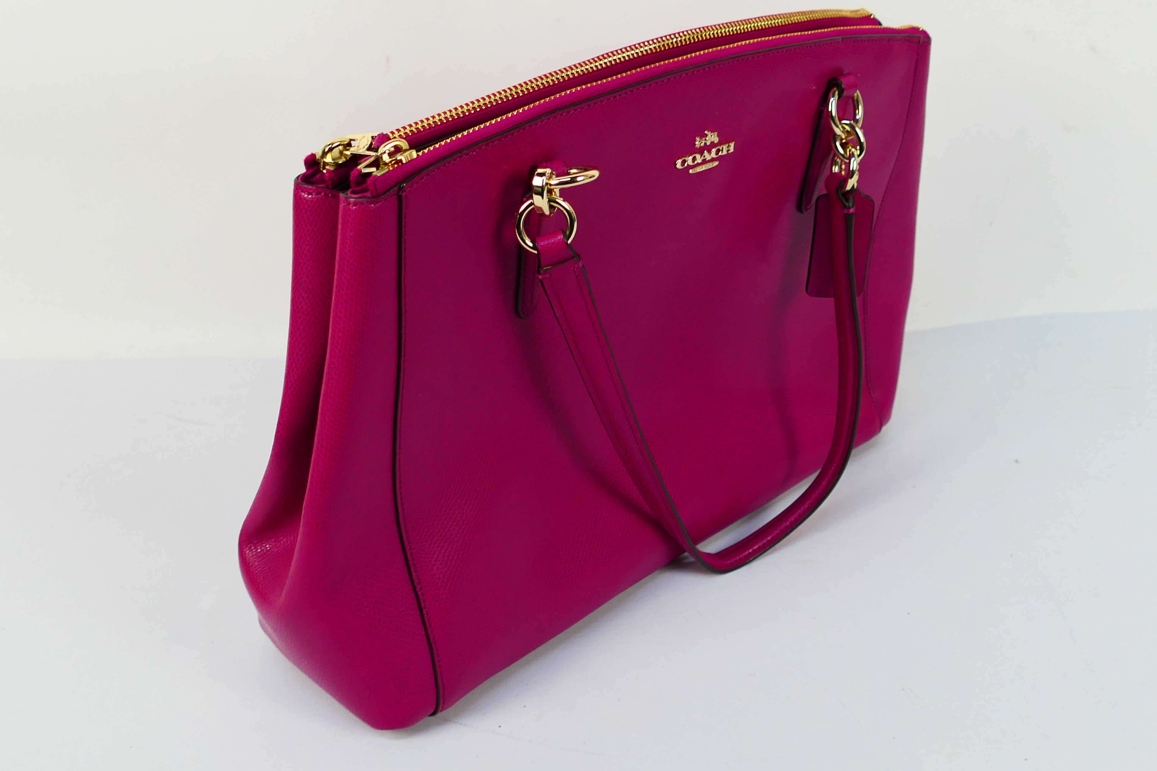 Coach New York - a Cerise Pink Coach handbag, labelled with makers mark, - Image 4 of 10