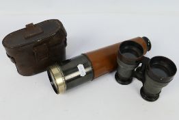 A Dollond London three draw telescope Te