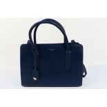 Radley London - a Radley handbag, navy blue with shoulder strap, labelled with markers mark,