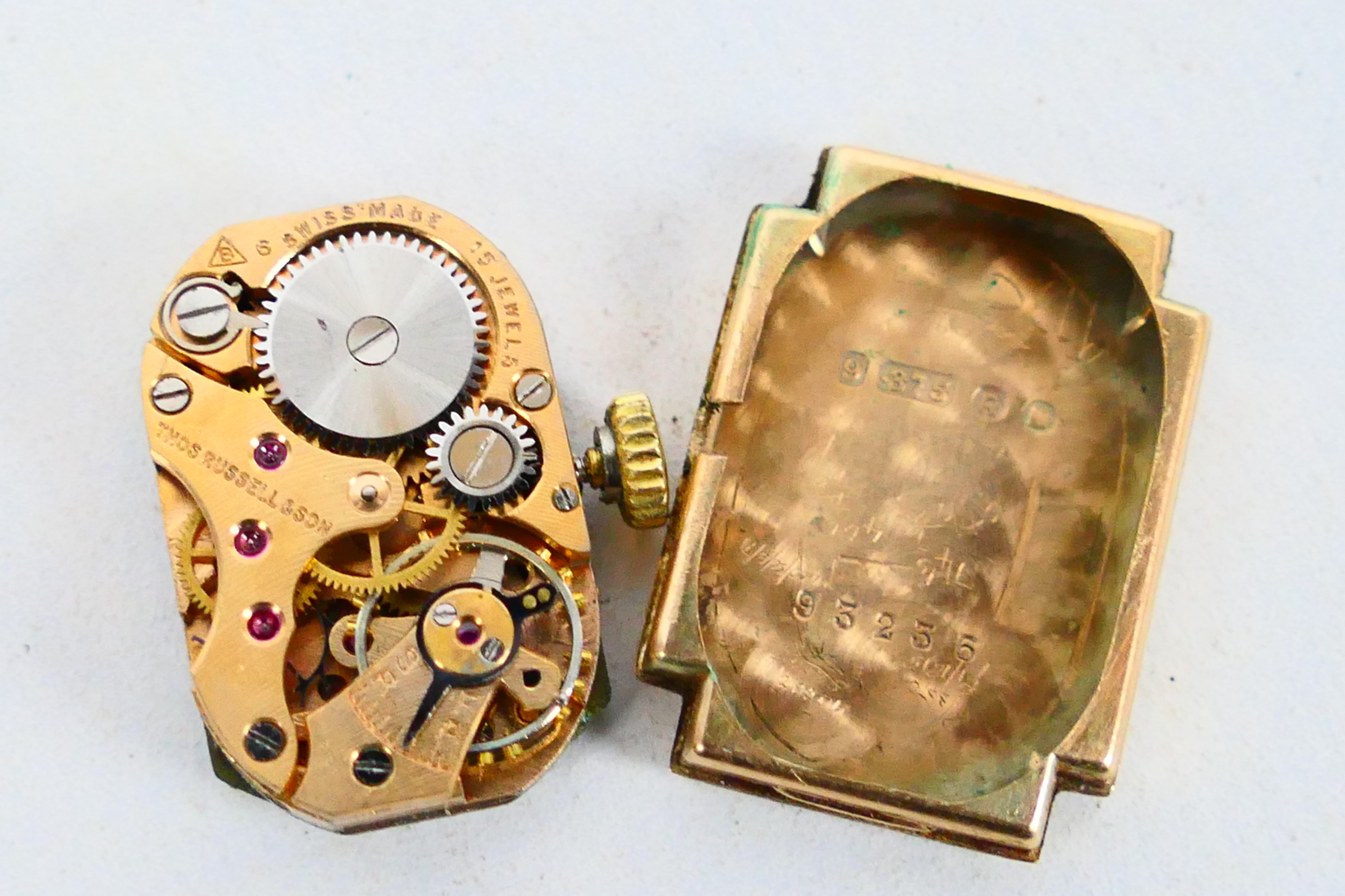 Two 9ct gold cased lady's wrist watches one on rolled gold expanding bracelet. - Image 8 of 8