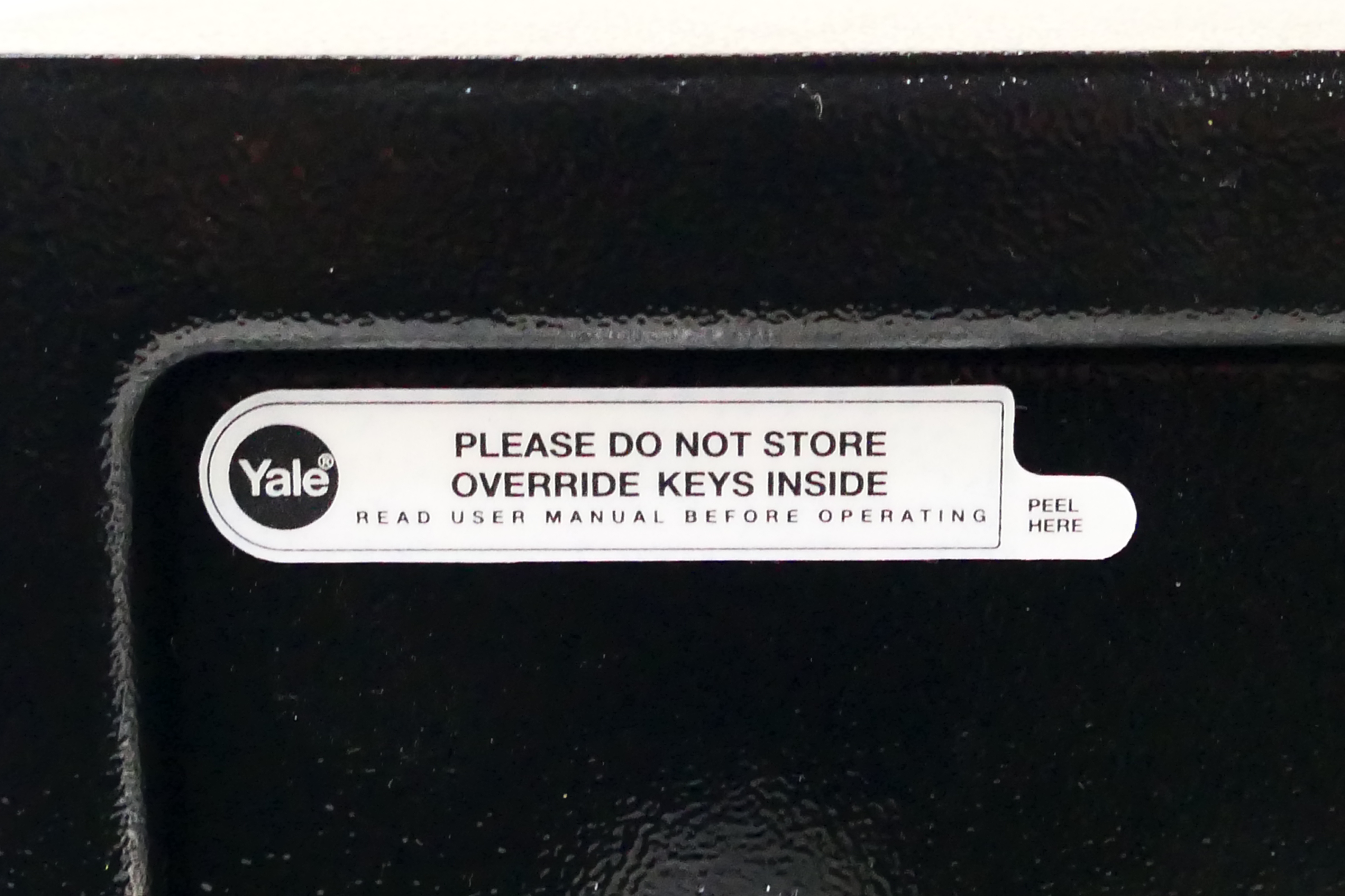 A small Yale safe with key. - Image 3 of 5