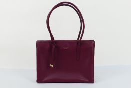 Radley - A purple Radley London leather handbag - Handbag has one interior zip pocket and two