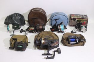 Fishing reels to include an Abu Svangsta 444A, Daiwa J-25, Abu Ambassadeur 523,