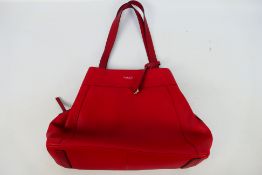 Radley - A red Radley London leather shoulder bag - Shoulder bag has one interior zip pocket and