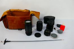 Photography - Accessories with lenses to include an X-Fujinon 1:1.9 f = 50mm, a Makinon 1:2.