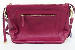 Radley - A purple Radley London leather handbag - Handbag has one interior zip pocket, two pouches,