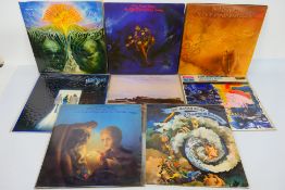 The Moody Blues - 12" records. Eight 12" records appearing in Good+ condition.