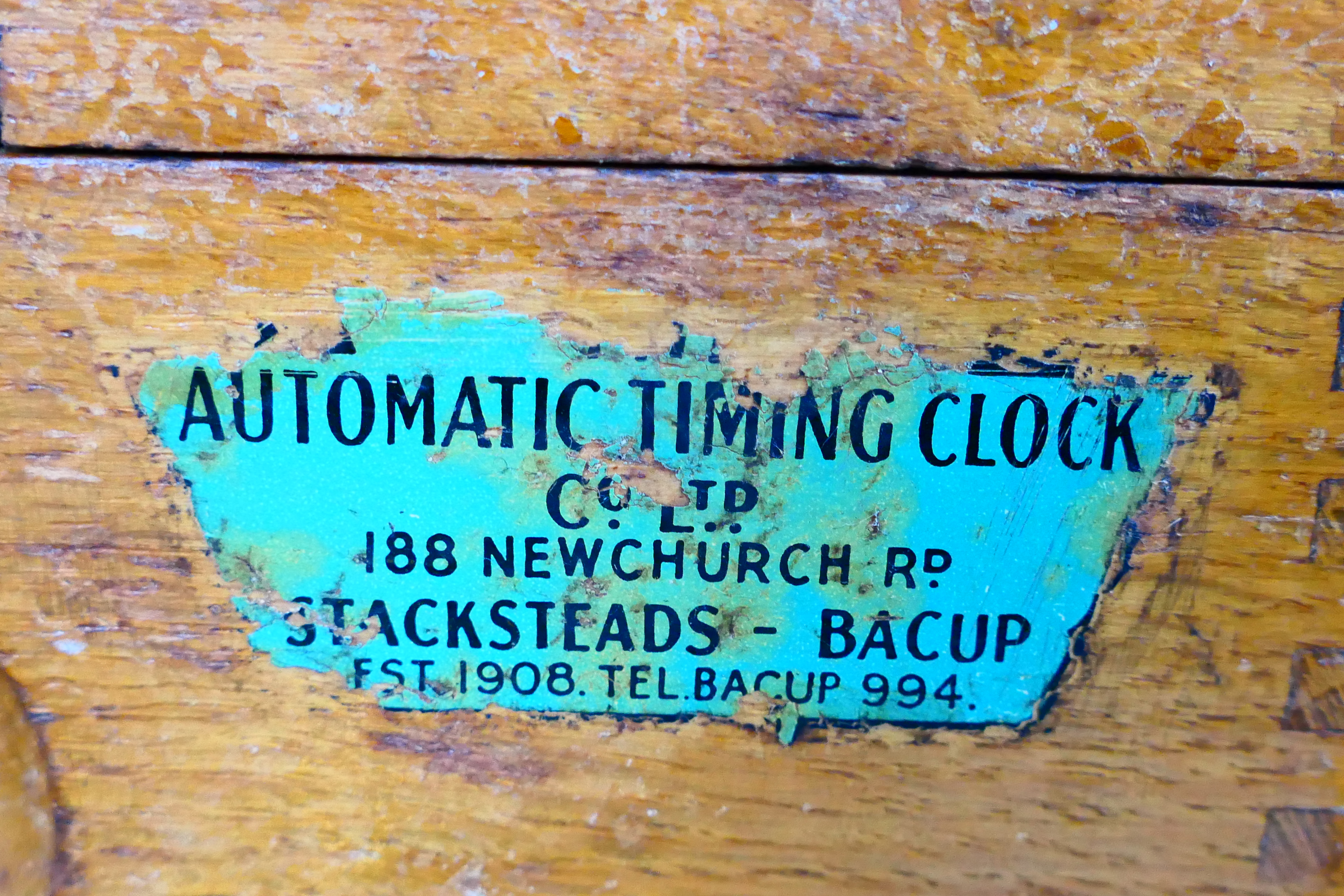 A vintage pigeon timing clock by the Automatic Timing Clock Co Ltd, - Image 7 of 8