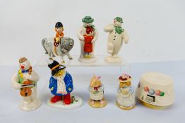 A mixed lot of figures to include Royal Doulton Snowman Collection, Beswick Norman Thelwell,