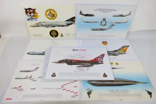Aviation Interest - A collection of Squadron Prints and similar informational sheets on military