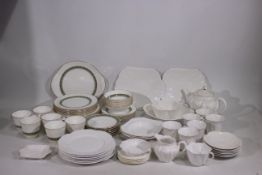 A collection of white glaze Shelley tea wares, Dainty,