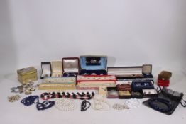 A collection of various costume jewellery.