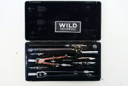 A Wild Heerbrugg RZ22 technical drawing set contained in fitted case.