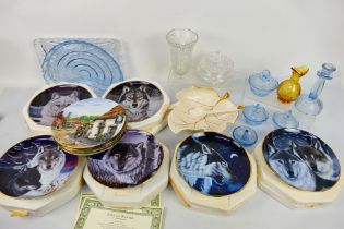 Mixed ceramics and glassware to include Carlton Ware, collector plates and other.