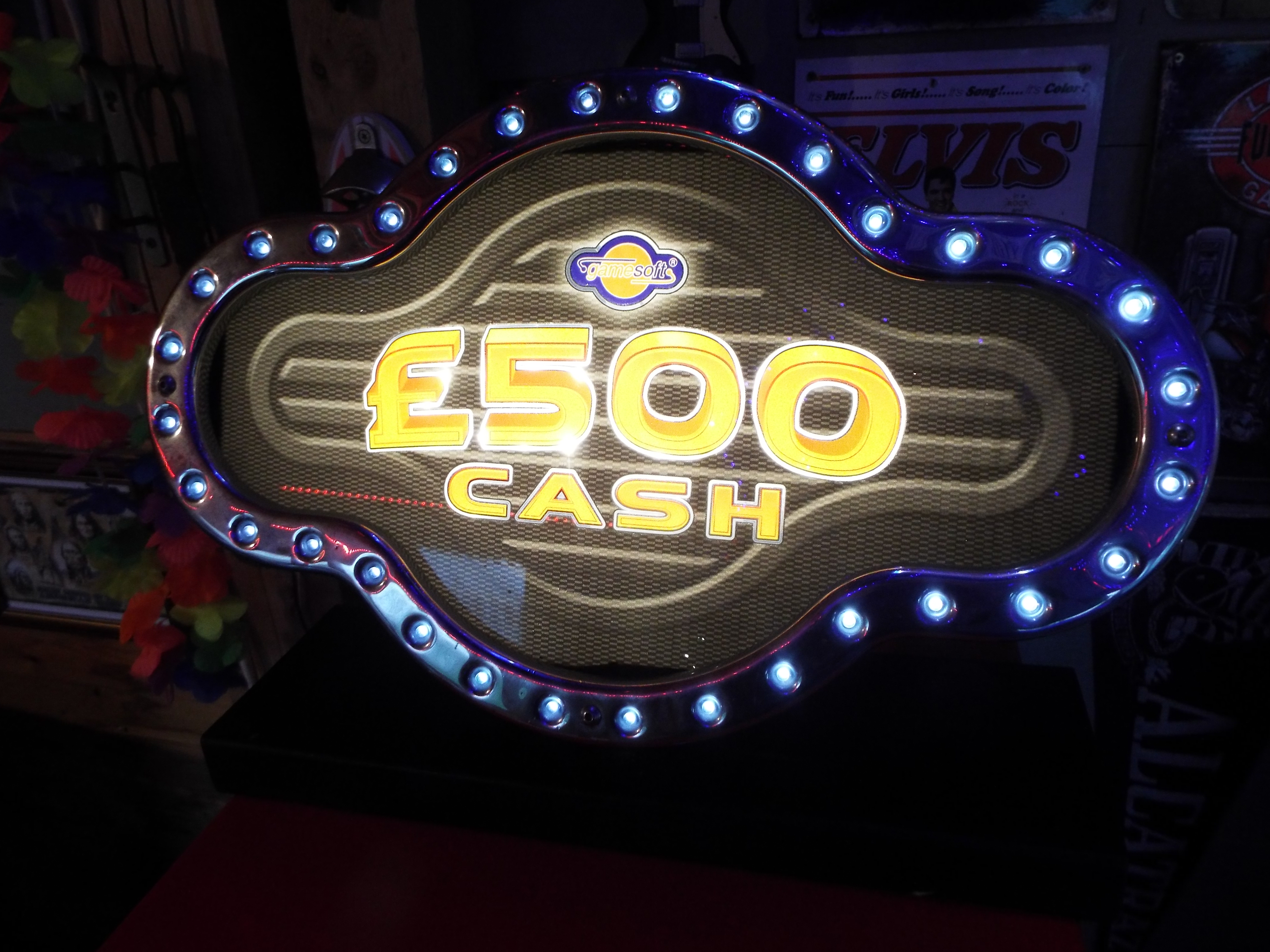 Fruit Machine illuminated sign - £500 Cash - by 'Game Soft' in working order, - Image 2 of 3