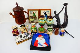 Lot comprising ceramics to include Toby and character jugs, Kilrush Ceramics vase pair,
