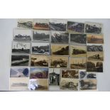 Deltiology - A collection of 116 postcards and photographs of railway engines, stations,