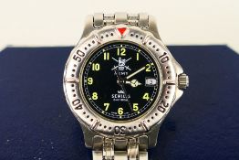 A Sewills Army commemorative wrist watch on stainless steel bracelet, boxed.