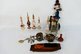 Lot to include plated ware, decorative perfume bottles and other.