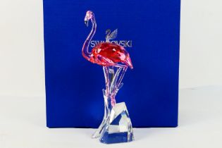 Swarovski - A boxed figure from the Crystal Paradise Birds collection, Flamingo, approximately 20.