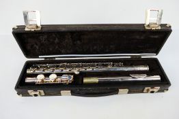 Boosey & Hawkes - A vintage Emperor Cooper pattern flute, # 552807, contained in fitted case.