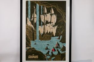 A large art print after Florey based on the Richard Donner film The Goonies,