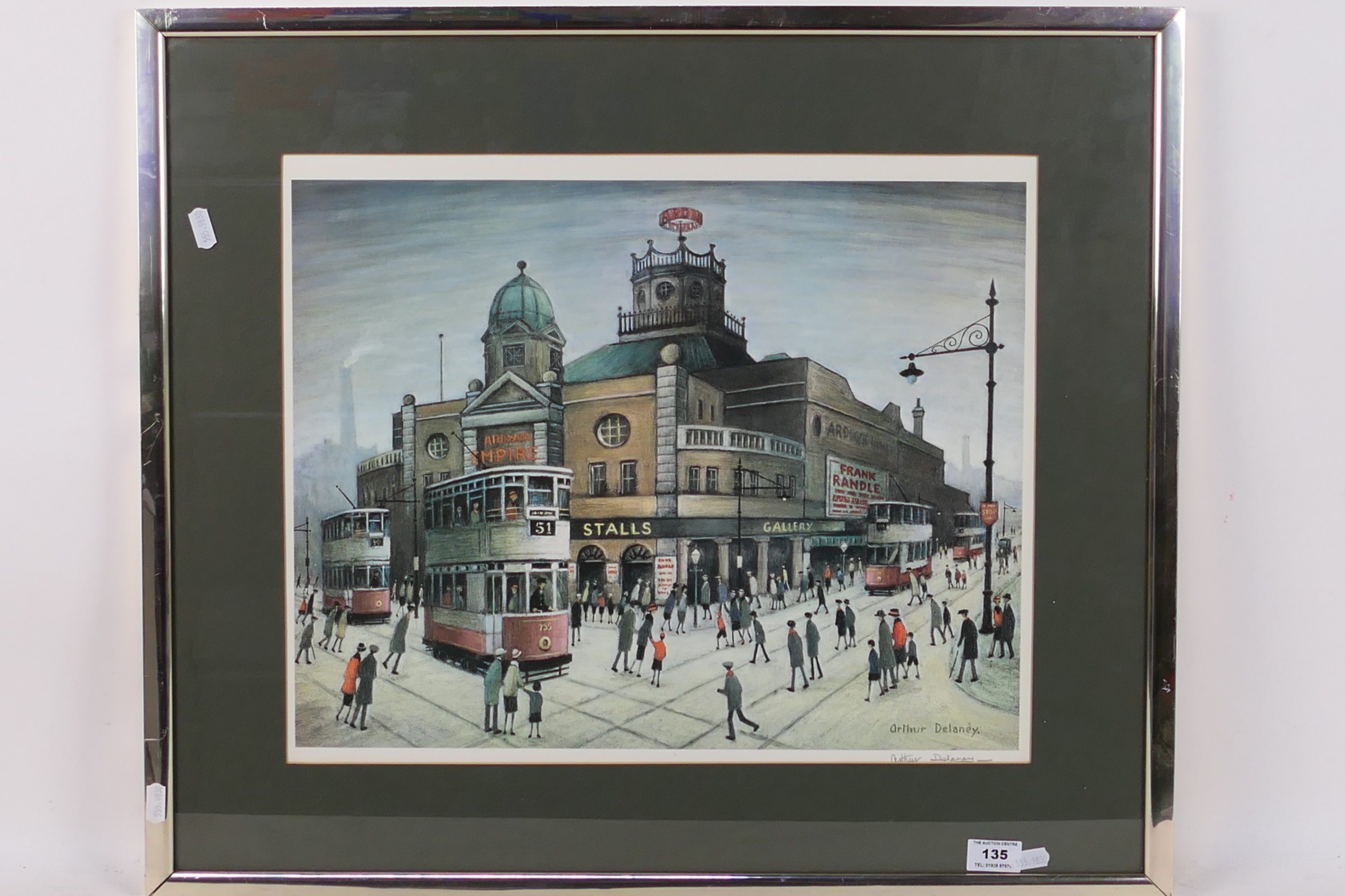 An Arthur Delaney pencil signed print, Ardwick Empire, Manchester, blind stamp lower left,