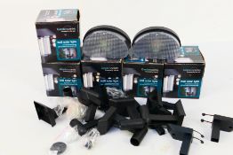 A small quantity of boxed garden solar wall lights.