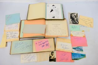 Three vintage autograph books compiled by bookseller,