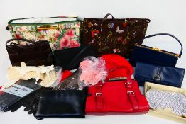 Lot comprising handbags to include Radley, gloves, purses and other.