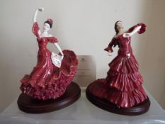 Coalport - two figurines from the 'Passion for Dance' collection entitled 'Bolero' # CW467,