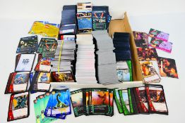 Trade Cards - A large quantity of cards to include Vs System Marvel and DC, Star Wars TCG,
