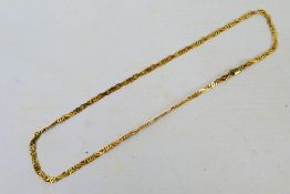 A 9ct yellow gold necklace, 41 cm (l), approximately 8 grams.