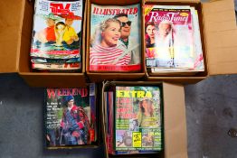 A large quantity of vintage magazines / ephemera comprising Radio Times, Illustrated,
