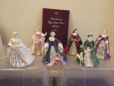Wedgwood - six figurines depicting the 'Wives of King Henry VIII' collection comprising Catherine