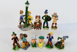A group of Runnaford Pottery, Will Young, Widecombe Fair character figures,
