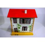 GB Toys (Gee Bee) - A vintage GB Toys wooden two storey Dolls House measuring approximately 40 cm