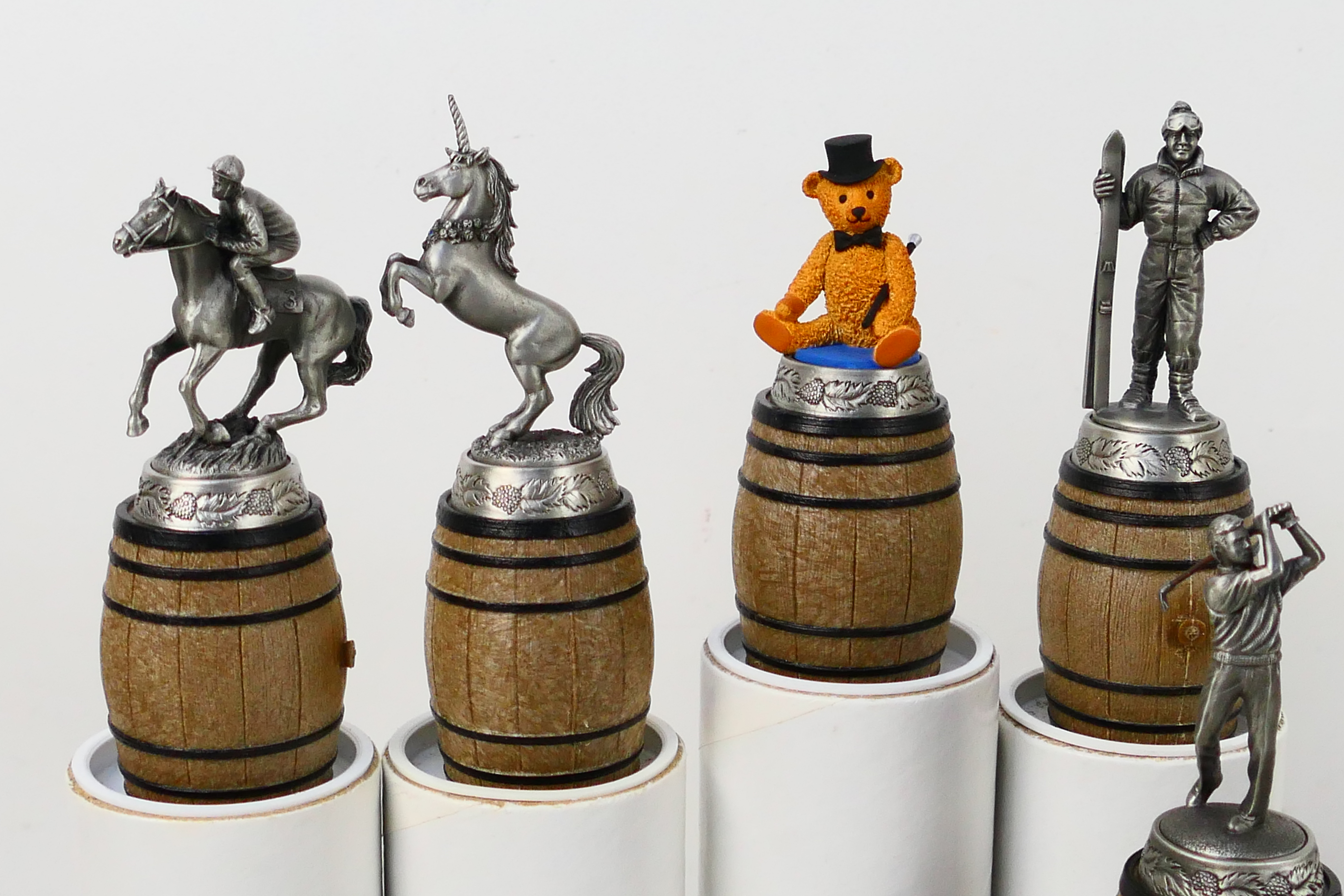 Twelve pewter, novelty bottle stoppers by Sterling Classics, contained in original packaging. - Image 2 of 4