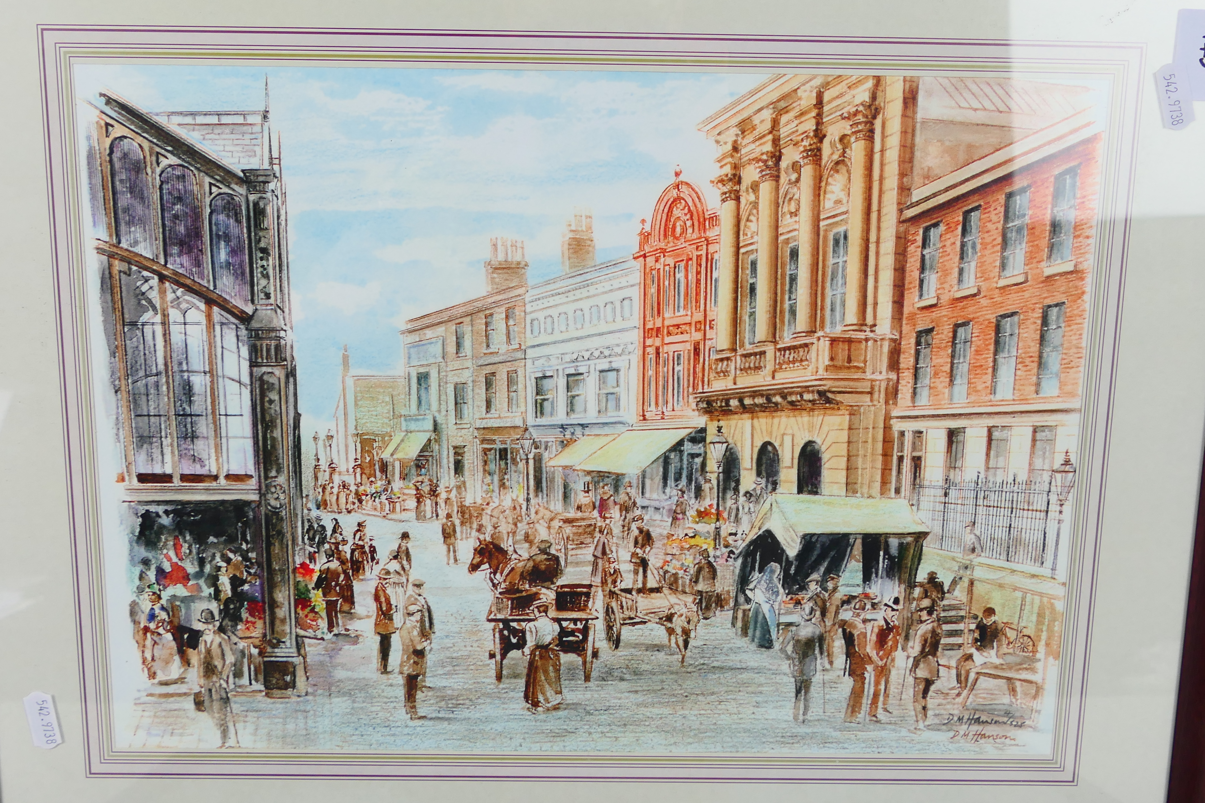 Two limited edition prints after D M Hanson, depicting Stockport street scenes, each numbered 4/525, - Image 5 of 6