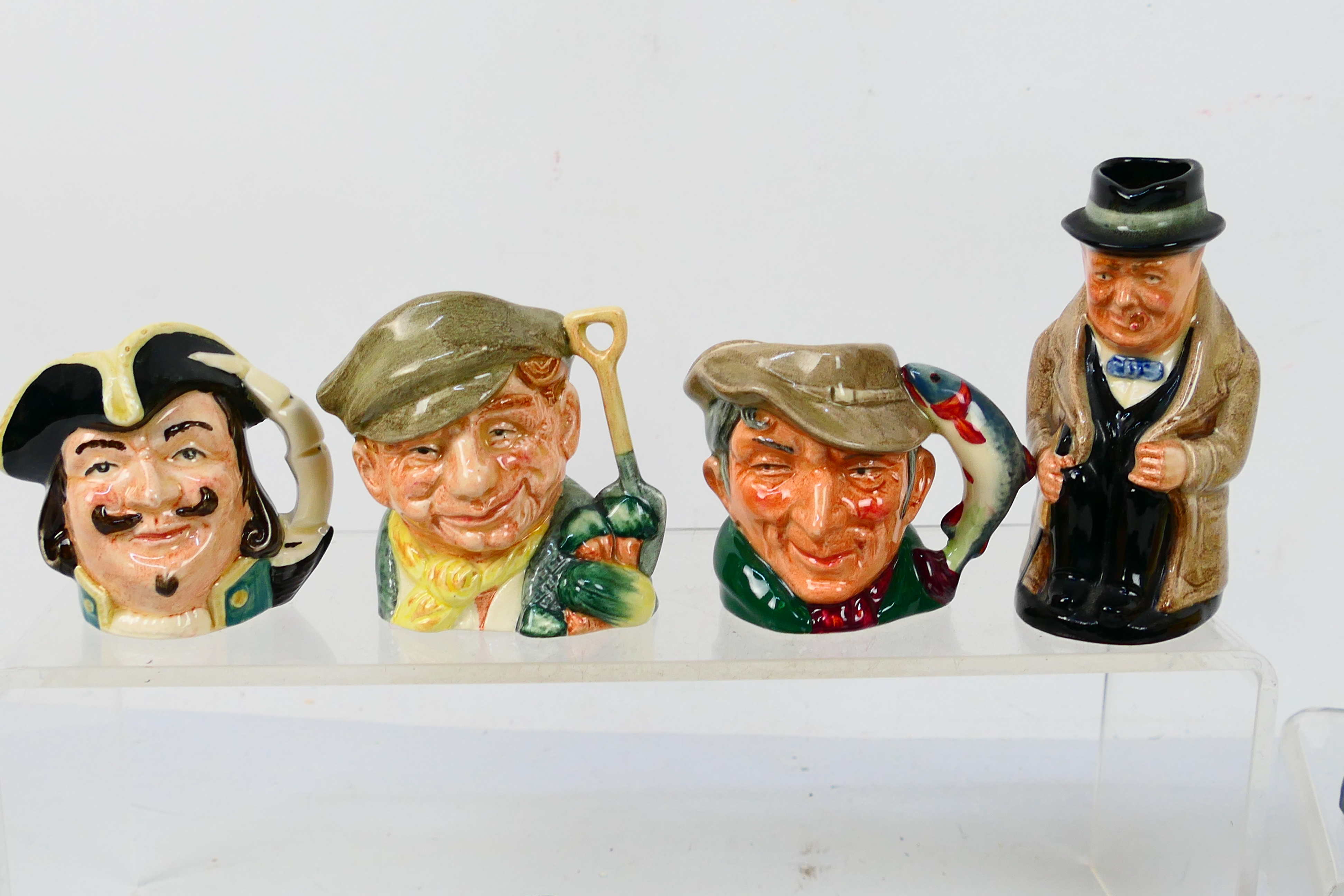 A collection of Royal Doulton small character jugs and a Winston Churchill Toby jug, - Image 2 of 8