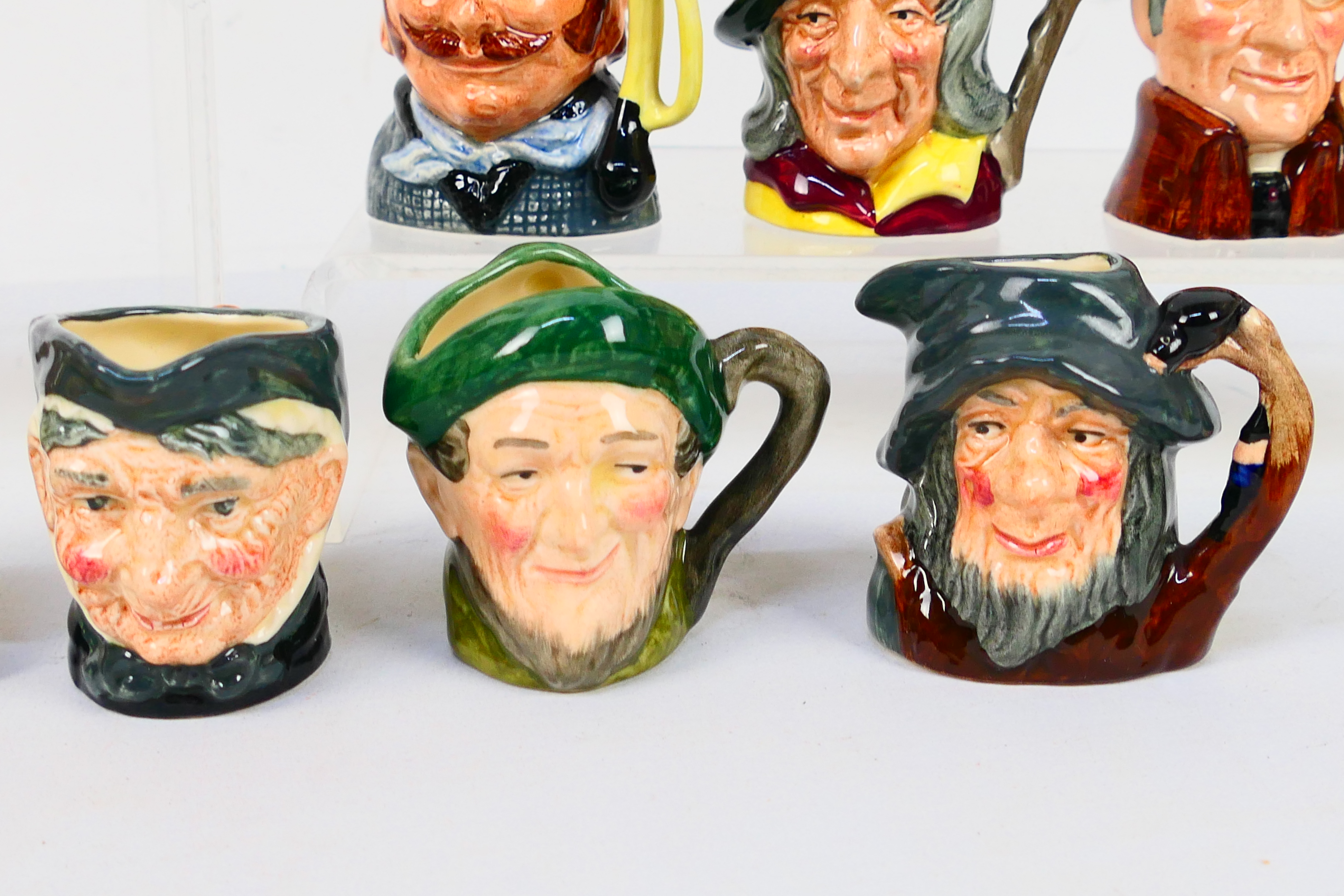 A collection of Royal Doulton small character jugs and a Winston Churchill Toby jug, - Image 7 of 8