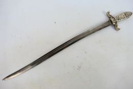A 19th century French yataghan bayonet blade modified to form a sword,