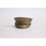 Military Hat Snuff Box - A brass officer's hat military snuff box.