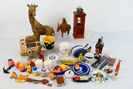A mixed lot comprising ceramics to include a J Sainsbury's Bloater Paste pot, Lilliput lane model,